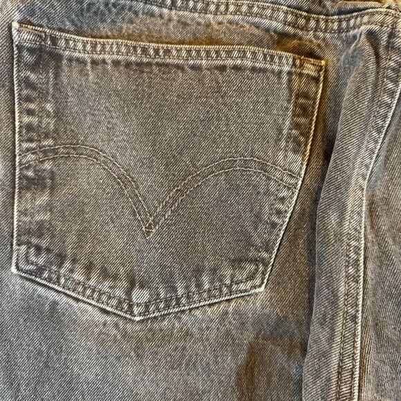 Vintage Levis 505 Jeans Mens 38x30 Black Gray Y2K Straight Red Tag - Picture 11 of 16